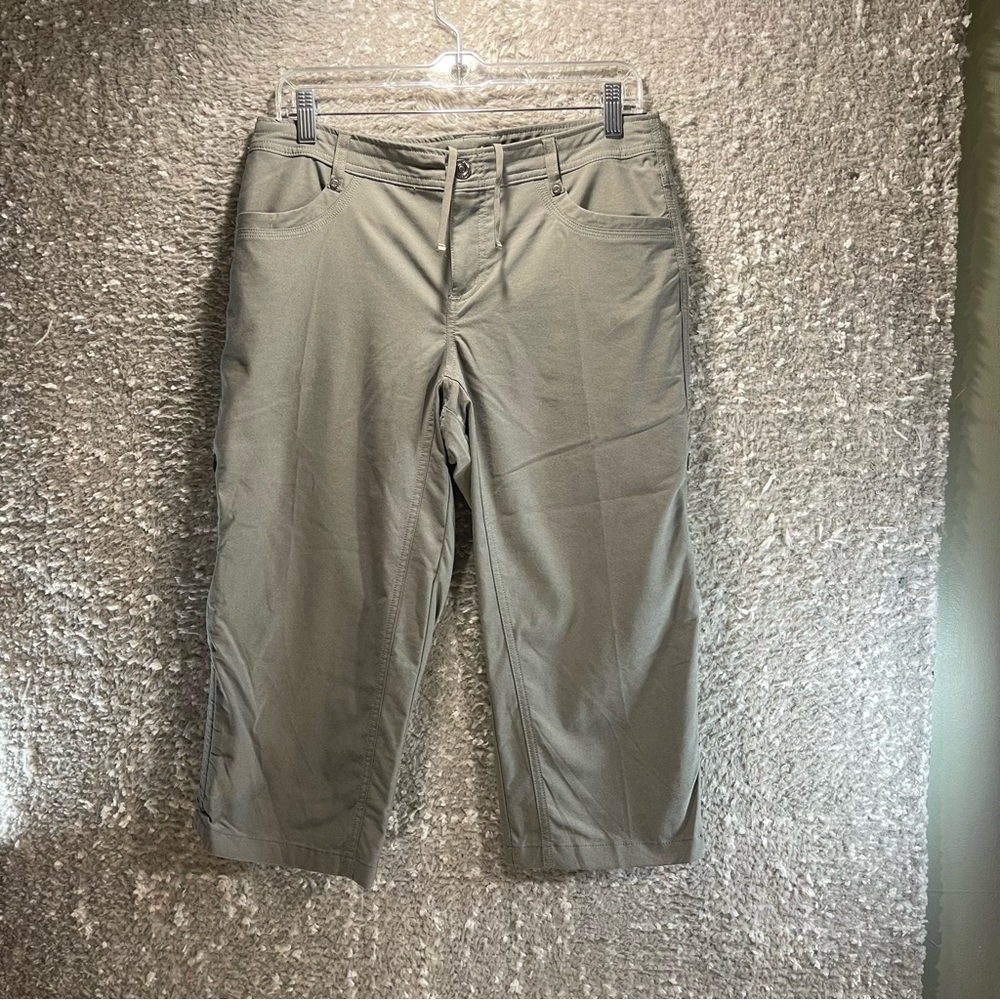 Kuhl‎ Pants Womens 10 Stretch Capri Crop Zip Cargo Pockets Hiking Outdoor Nylon